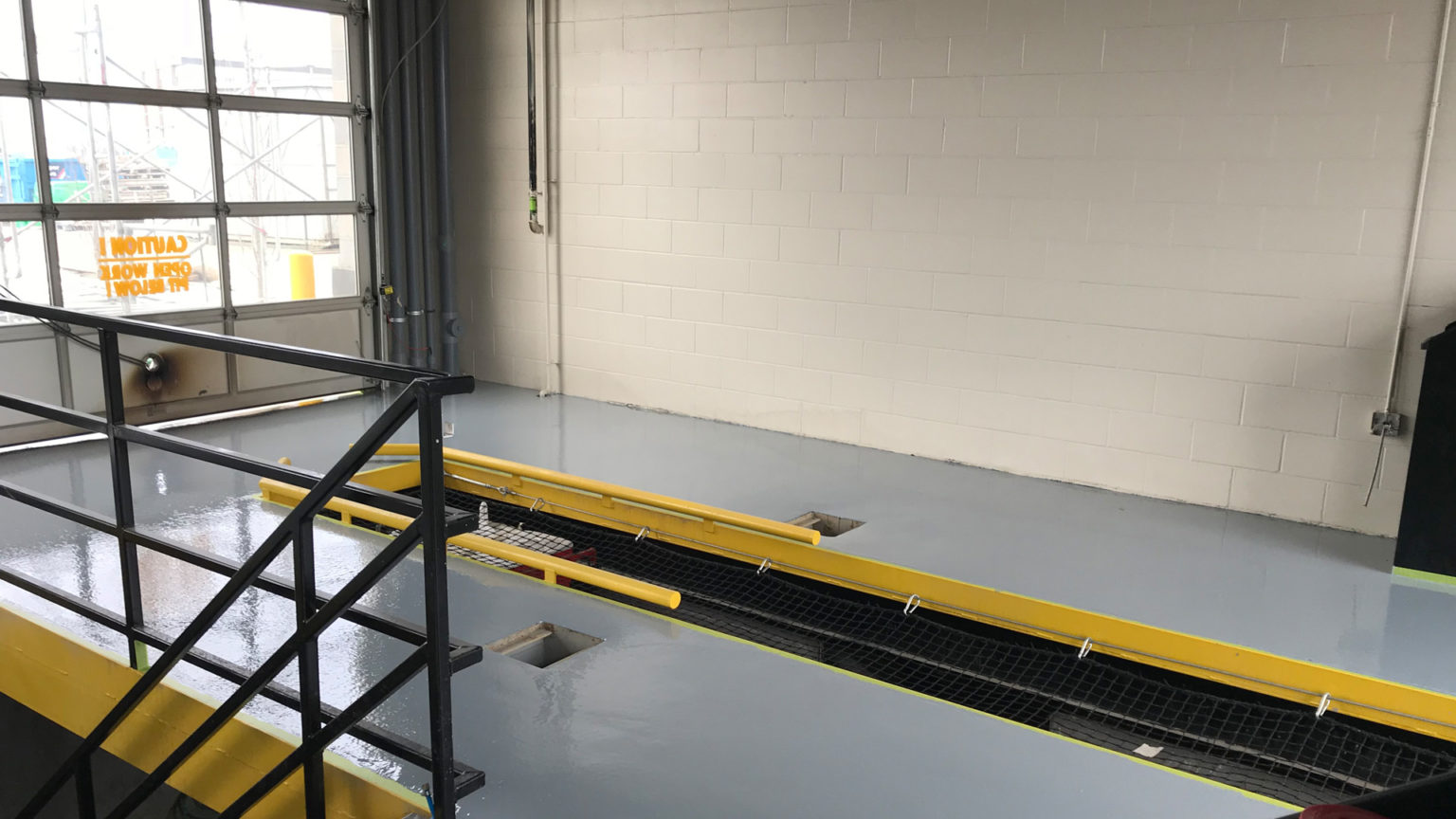 Drive through oil change shop floor coating News Garage Frontiers