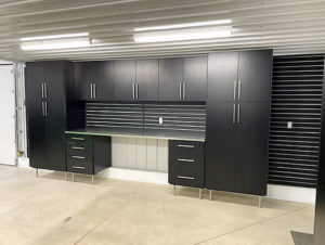 black garage cabinets