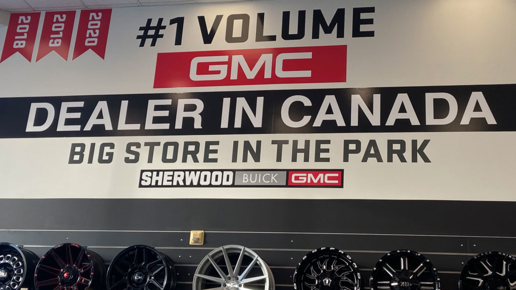 sign showing #1 volume dealer in Canada