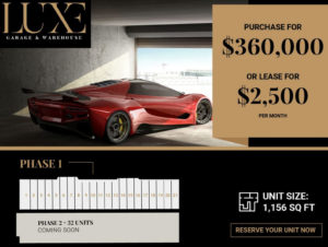 luxe garage pricing infographic