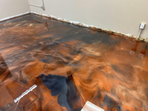 copper metallic floor coating